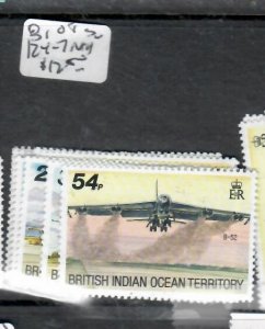 BRITISH INDIAN OCEAN TERRITORIES AIRPLANE  SC 124-127 MNH  PPP0920H