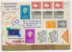 Damaged mail cover Netherlands - Germany 1976 Received damaged - Officially Sea