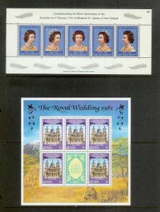 WORLDWIDE (190) Souvenir Sheets & Mini-Sheets ALL Mint Never Hinged