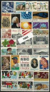 PCBstamps   US 1982 Commemoratives Year Set (1950//2030) (30) MNH, (3)