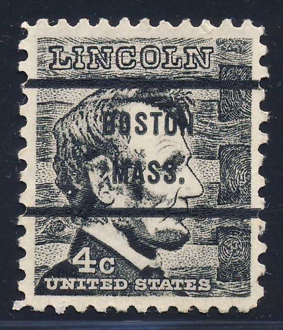 Boston MA, 1282-71 Bureau Precancel, 4¢ Lincoln