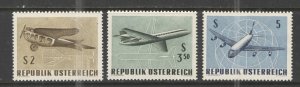 Austria 1968 Sc# C61-C63 MH VG - IFA WIEN Expo air mail set