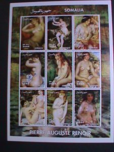 ​SOMALIA-1999-RARE WORLD FAMOUS NUDE ARTS PAINTINGS- MNH SHEET VERY FINE