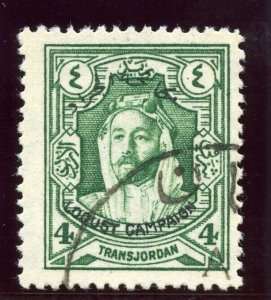 Transjordan 1930 4m green very fine used. SG 185. Sc B3.