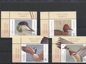 ROMANIA STAMPS 2022 DUCKS GEESE WILD BIRDS set MNH POST