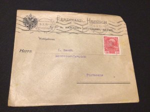 Austria to Pirmasens 1915 Machine factory  stamps cover Ref 59459