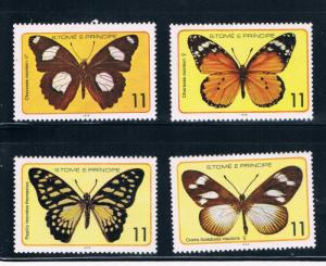 Saint Thomas and Prince Is 505a-d MNH Butterflys (GI0418)+