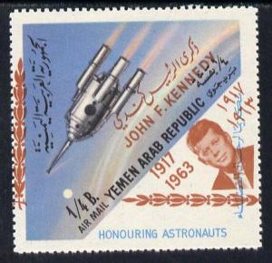 Yemen - Republic 1964 Astronauts 1/4b with Kennedy Memori...