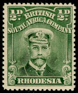 RHODESIA SG188b, ½d dull green, LH MINT. Cat £14.