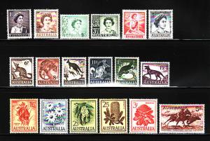 Australia 314-318. 319a, 320-328, 329-331 MH Various (A)