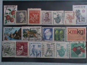 ​KOREA STAMP: 1960-VERY OLD MINT & USED 18 DIFFERENT STAMPS #24550-VF