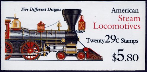 USA #BK216 $5.80 Booklet MNH (American Steam Locomotives)