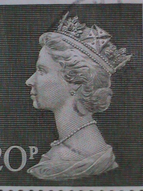 ​GREAT BRITAIN-1970   QUEEN ELIZABETH II- MACHINS USED 20P LARGE SIZE VF