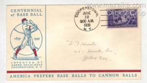 1939 BASEBALL CENTENNIAL 855-61 ;INPRINT BASEBALL BATTER COOPERSTOWN NY