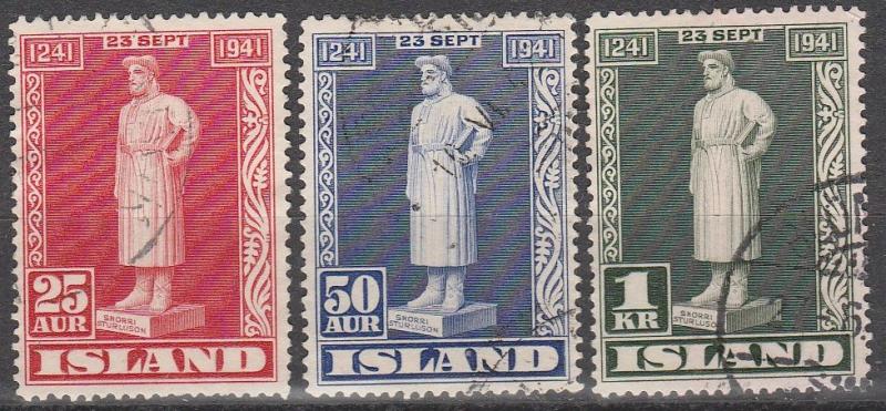 Iceland #237-9   F-VF Used CV $15.25  (A6734)