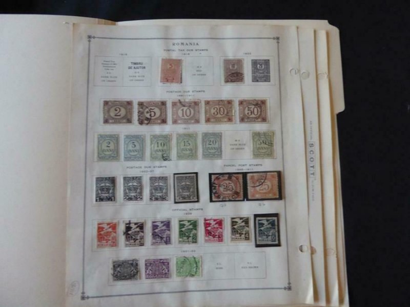 Romania Postage Dues Stamp Collection many on Scott Intl Alb Pgs