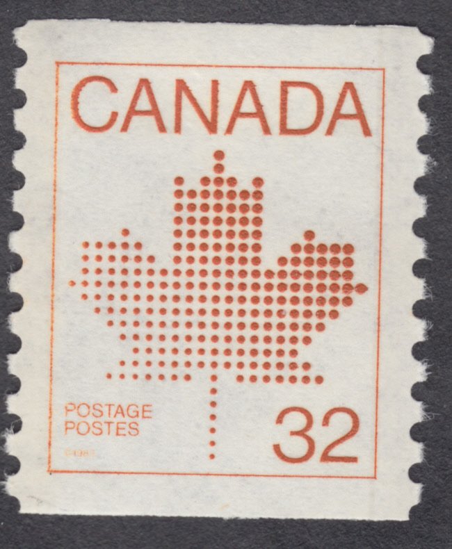 Canada - #951  32c Maple Leaf Coil  - MNH