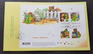 Canada Franklin The Turtle 2012 Cartoon Animation Teddy Bear Book Fish Toy (FDC)