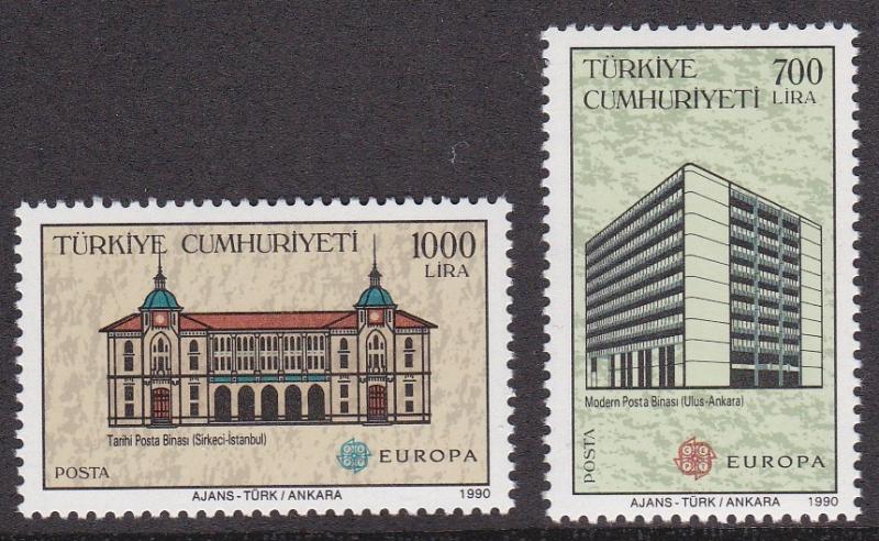 Turkey # 2469-2470, Europa - Post Office Buildings, NH, 1/2 Cat.