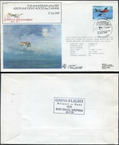 FF5a 70th Ann 1st Aeroplane Flight Across the Channel Signed by Peter Crispe (A)