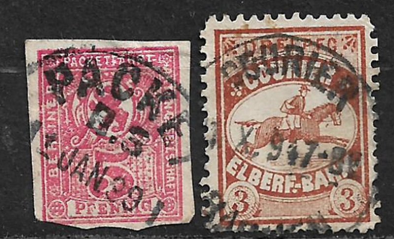 COLLECTION LOT OF 2 GERMANY PRIVATE 1882+ STAMPS