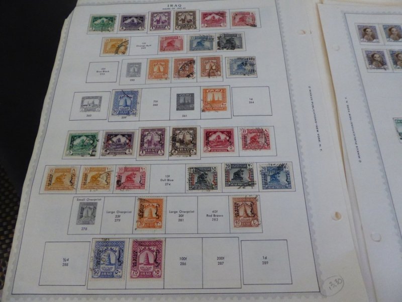 Iraq 1918-1976 Stamp Collection on Album Pages