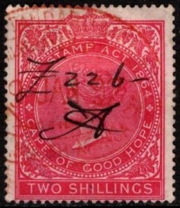 1885 Cape of Good Hope Revenue 2 Shillings Queen Victoria Stamp Duty