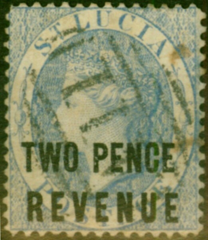St Lucia 1882 2d Pale Blue Revenue SGF14 Fine Used