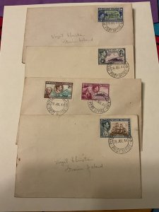 Pitcairn Islands set of 4 Envelopes, 1944