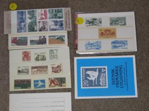 Sweden- 2 Post Office Packets 1970`s-80`s, Vehicles & Engineering + Booklet