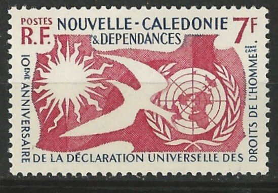 New Caledonia # 306  Human Rights common issue  (1) Mint NH