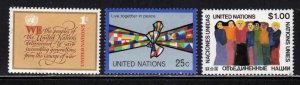 United Nations #291-93 ~ Cplt Set of 3 ~ Mint, NH,  (1978)