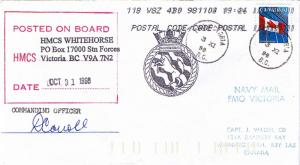 Canada Soldier's Free Mail 1998 United Nations - Unies Aviano, Italy to Winni...