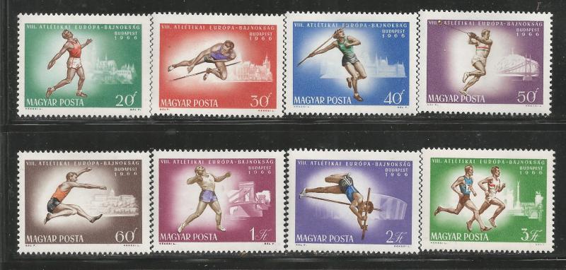 HUNGARY 1787-1794  MNH, 8TH EUROPEAN ATHLETIC CHAMPIONSHIPS, BUDAPEST