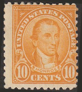 # 562 Mint Hinged Corner crease Orange Monroe