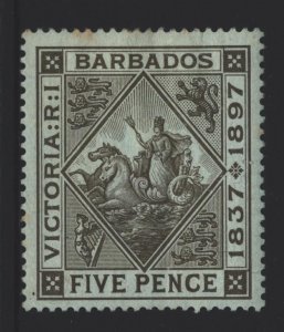 Barbados Sc#85a MNG - Bluish Paper