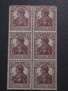 ​GERMANY-1916 SC#99 106 YEARS OLD GERMANIA STAMPS-MNH  BLOCK  VERY FINE-RARE