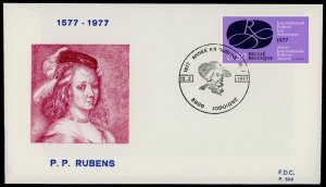 Belgium 966 on FDC - P.P. Rubens Monogram