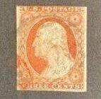 1851 Scott #10 Type I Orange-brown Used Light hinged Nice Margins Price Reduced