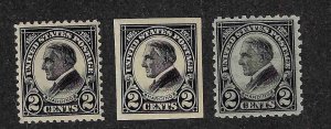 610-612 Mint,OG,H/NH/LH... SCV $24.50