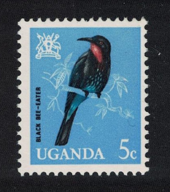 Uganda Black Bee Eater Bird 5c SG#113
