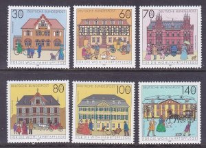 Germany B714-19 MNH 1991 Various German Postal Houses Full Set of 6