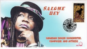 CA22-017, 2022, Salome Bey, First Day of Issue, Pictorial Postmark, Blues Singer