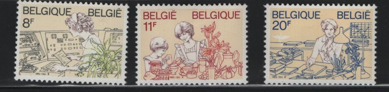 Belgium 1139- 1141 (3) set   MNH, 1983 Homage to woman