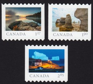 DIE CUT = set of 3 BOOKLET stamps = FAR AND WIDE = MNH Canada 2019 #3158i-60i