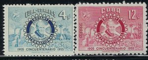 Cuba 536 and C109 MNH 1955 Rotary International (an1403)