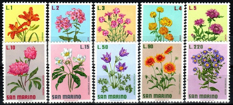 San Marino #758-67 MNH CV $2.50