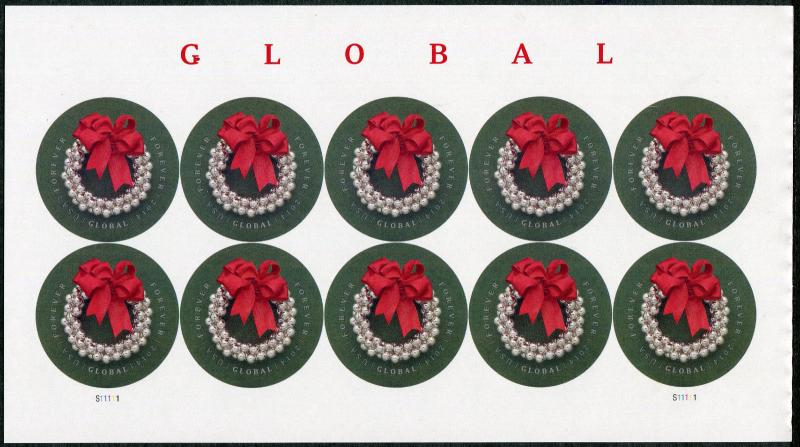 IMPERF 2014 Forever Stamp Sheets - Wilt Chamberlain Breast Cancer Global Wreath