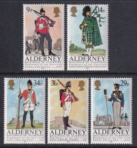 Alderney 23-27 Uniforms MNH VF