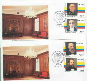 77113 - COLOMBIA - POSTAL HISTORY - set of 5 FDC COVERS 1981 Politics Presidents